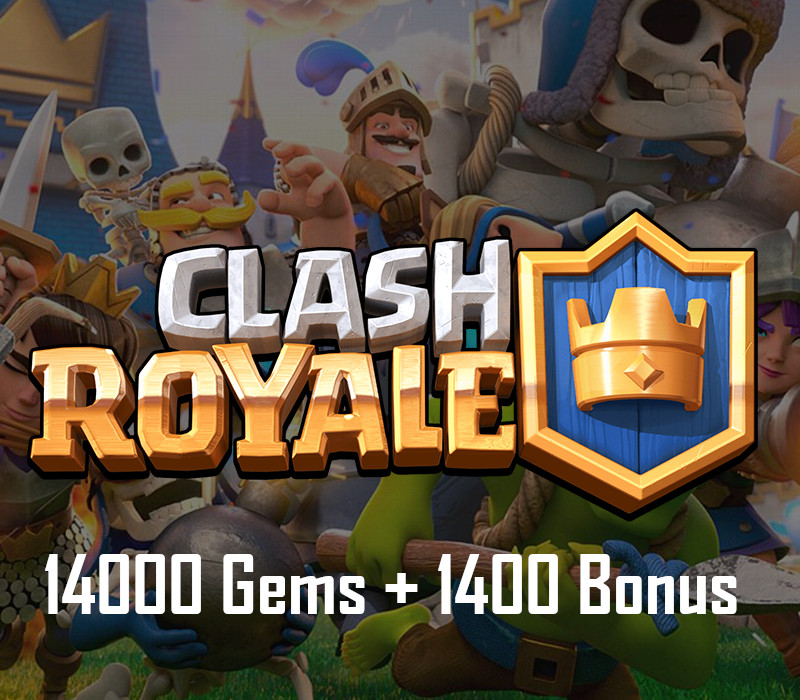 (116.1$) Clash Royale - 14000 Gems + 1400 Bonus Reidos Voucher