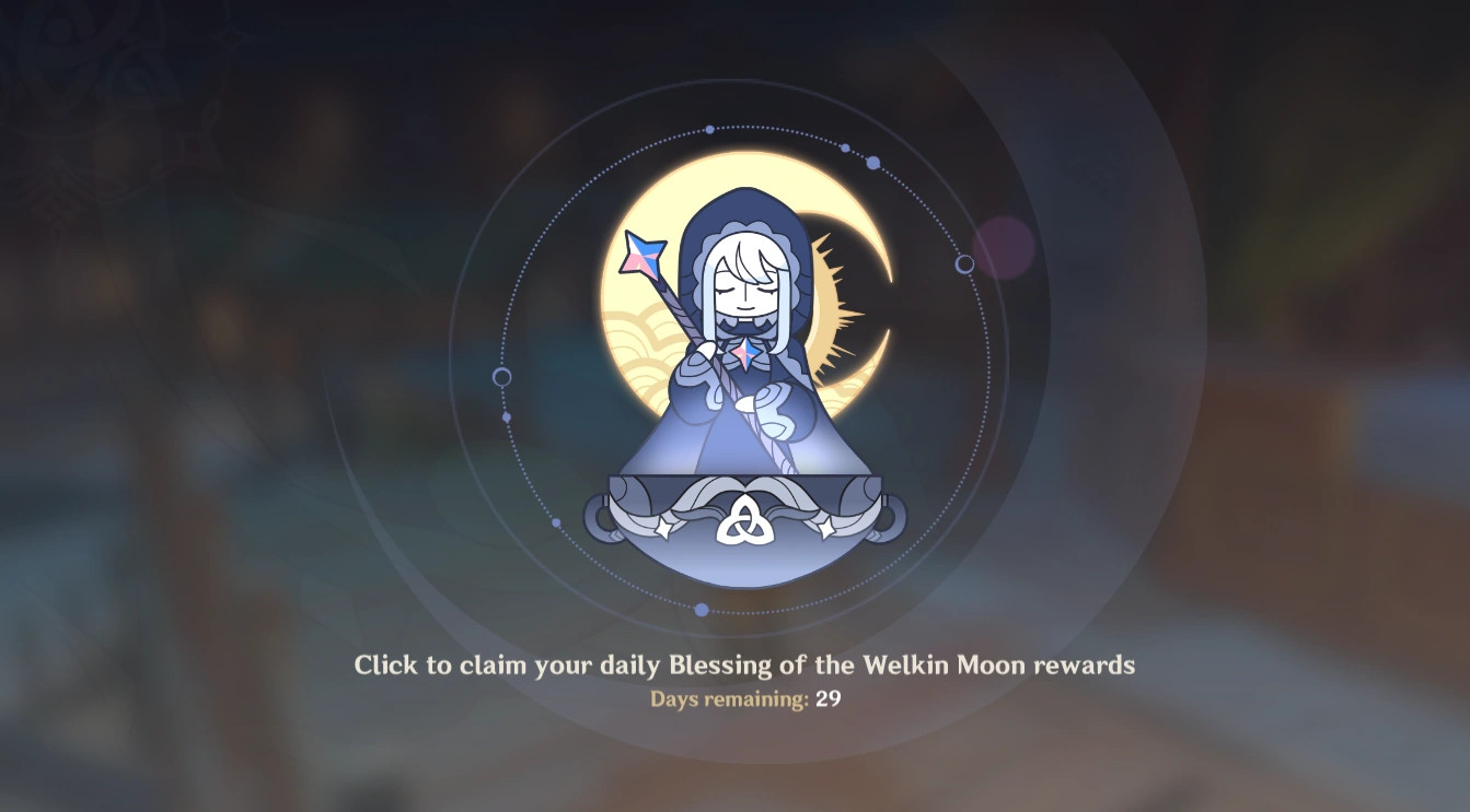 (5.41$) Genshin Impact Blessing of the Welkin Moon 30-Days Subscription Key