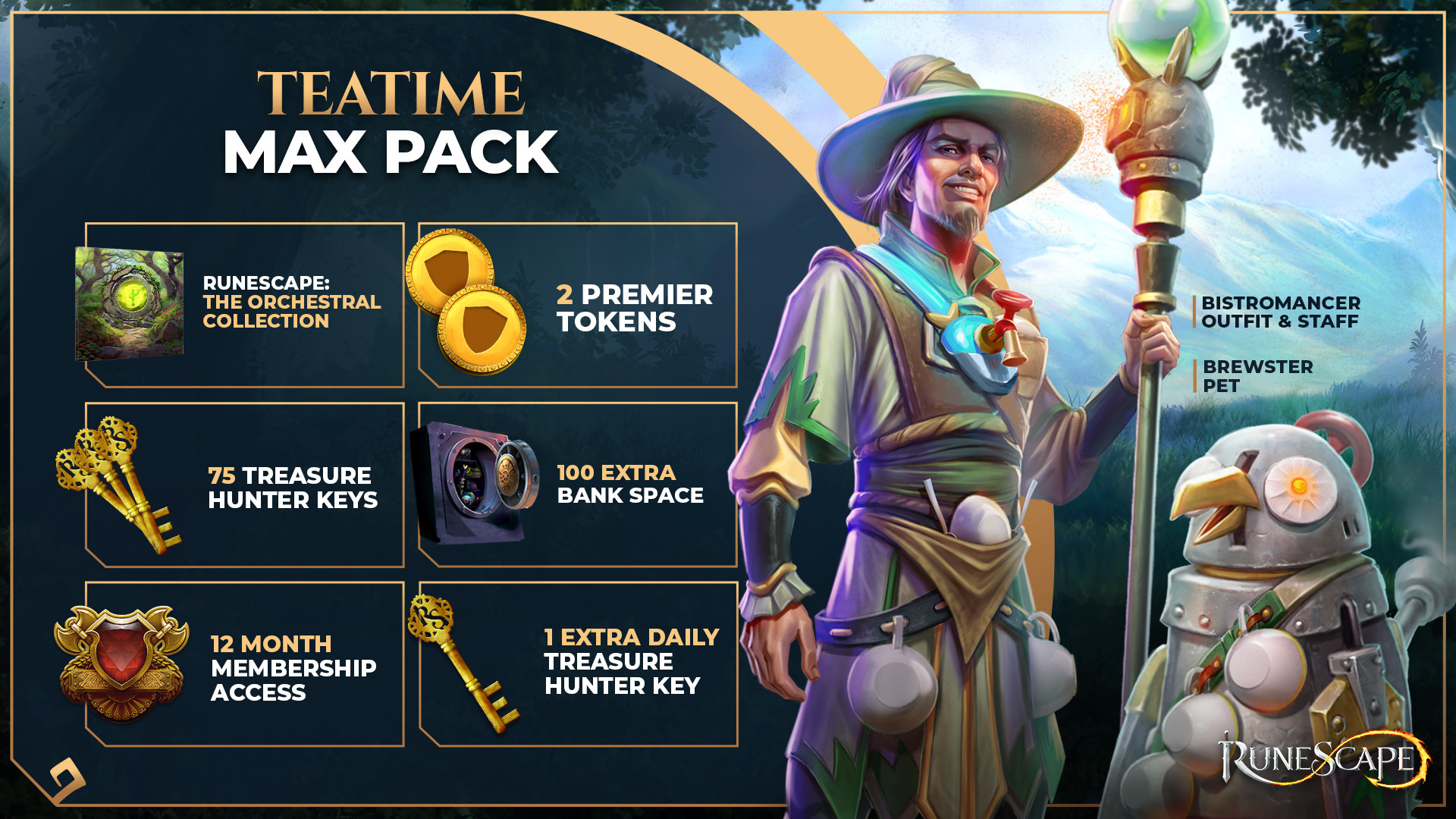 (56.49$) Runescape - Max Pack + 12 Months Membership Manual Delivery