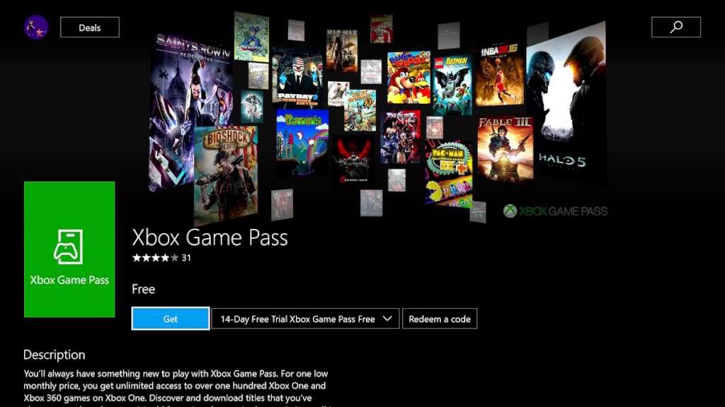 (1.8$) Xbox Game Pass for PC - 1 Month Trial Windows 10/11 PC CD Key (ONLY FOR NEW ACCOUNTS, valid for a week after purchase)