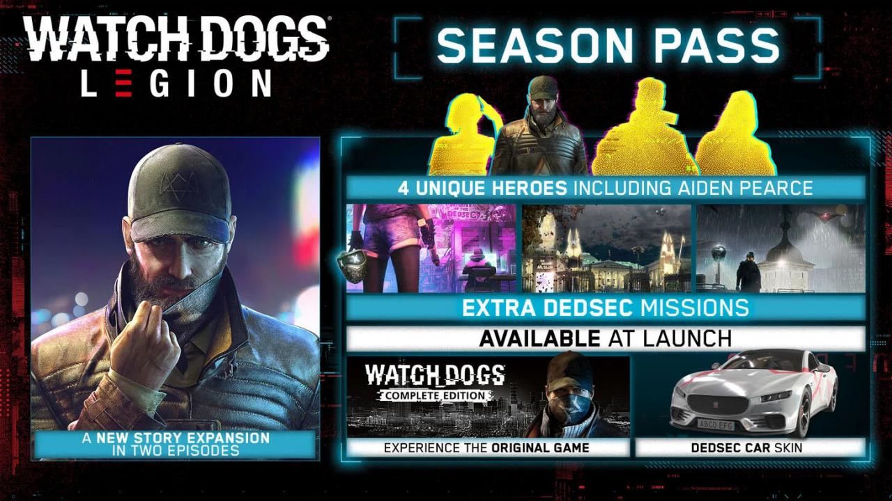(20.9$) Watch Dogs: Legion - Season Pass DLC US Ubisoft Connect CD Key