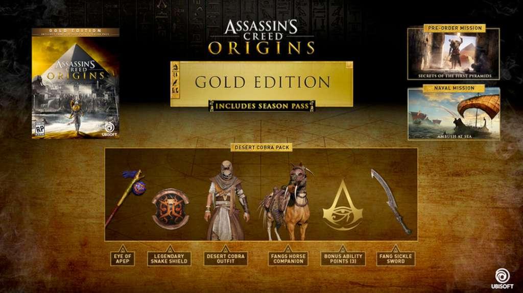 (5.55$) Assassin's Creed: Origins Gold Edition PlayStation 4 Account