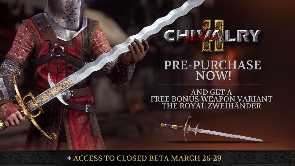 (11.29$) Chivalry 2 + Preorder Bonus Epic Games CD Key