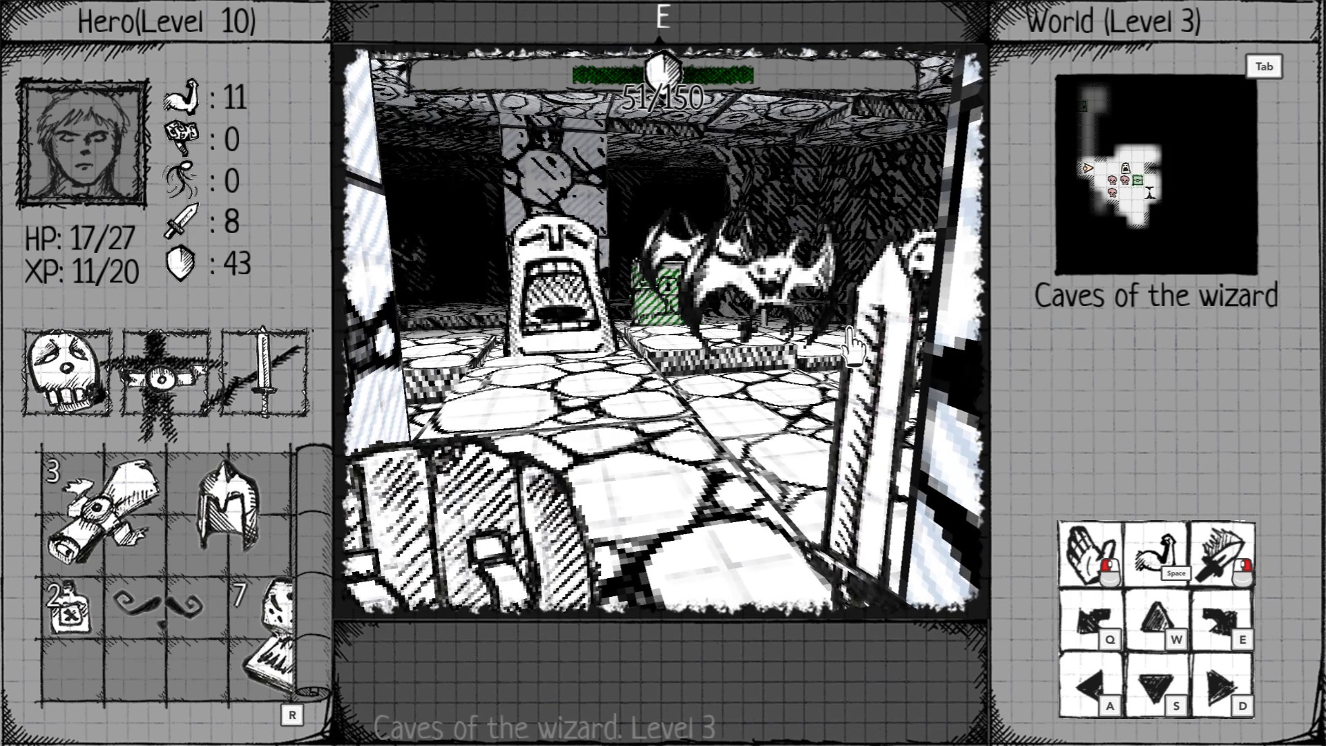 (1.39$) Drawngeon: Dungeons of Ink and Paper Steam CD Key