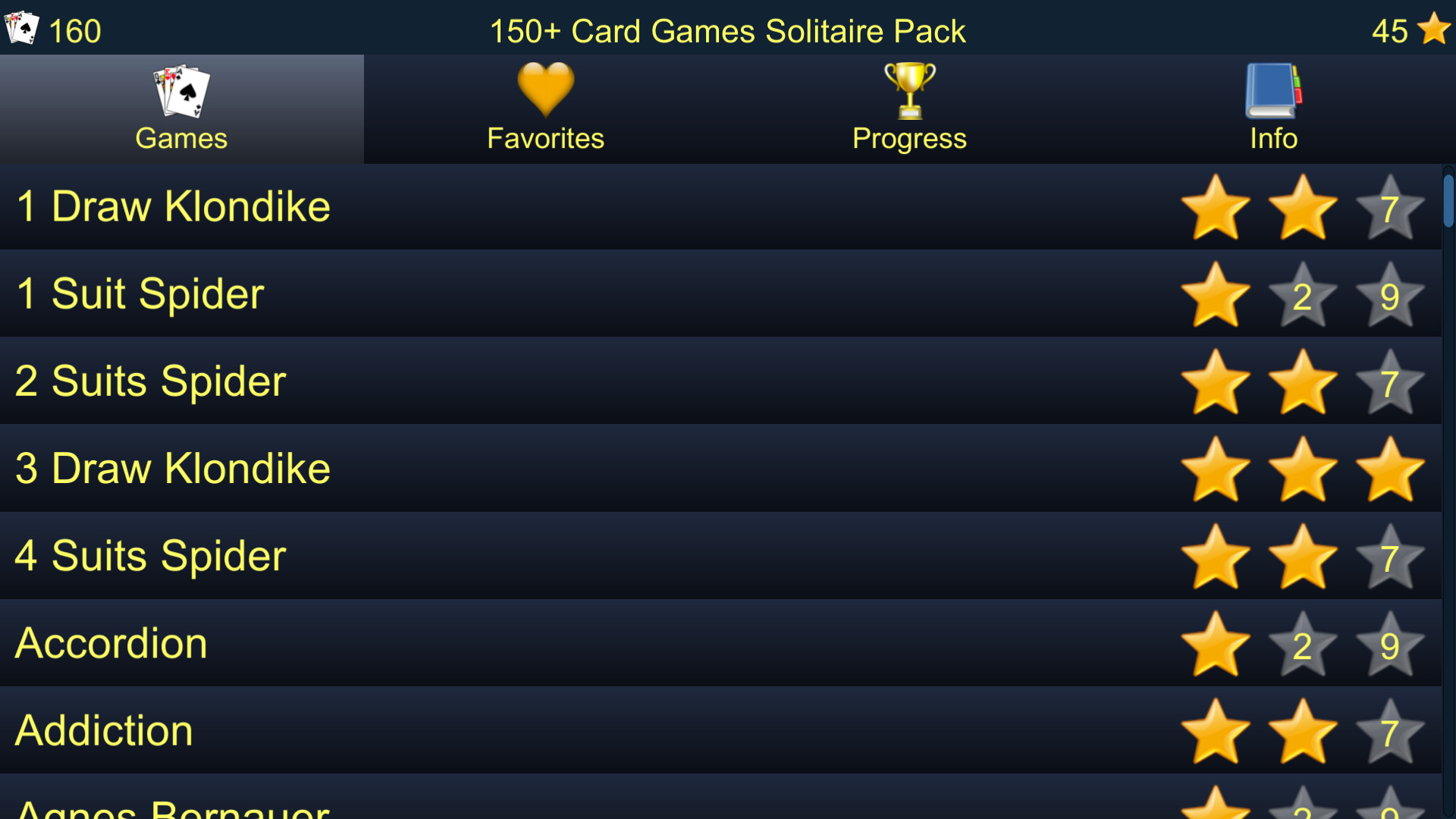(0.63$) 150+ Card Games Solitaire Pack Steam CD Key