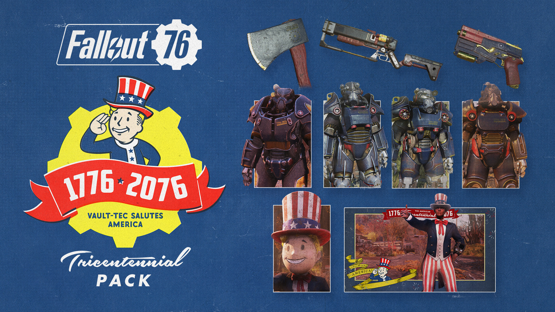 (5.65$) Fallout 76 - Tricentennial Pack DLC Steam CD Key