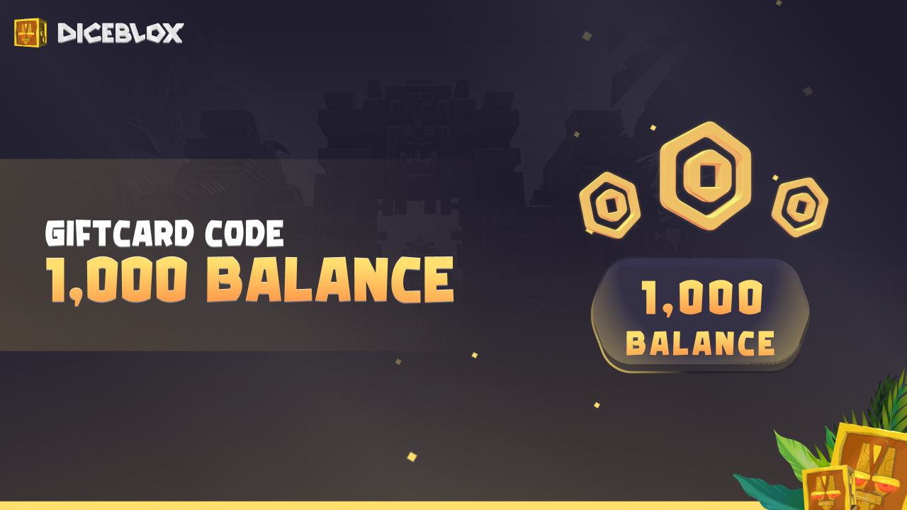(3.16$) Diceblox 1.000 Balance Gift Card