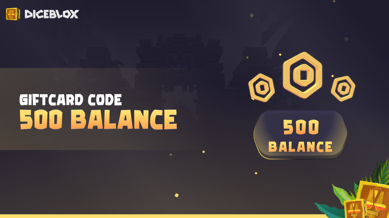 (1.64$) Diceblox 500 Balance Gift Card