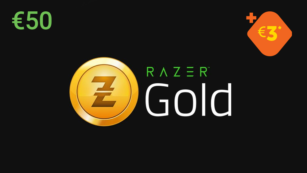 (56.49$) RAZER GOLD €50 + €3 BONUS EU