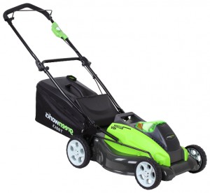 lawn mower Greenworks 2500107 G-MAX 40V 45 cm 4-in-1 Characteristics, Photo